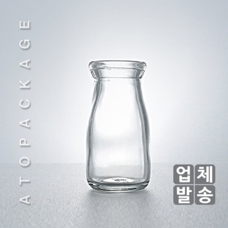 유리 우유병 180ml 플라스틱마개 (1box-60개)