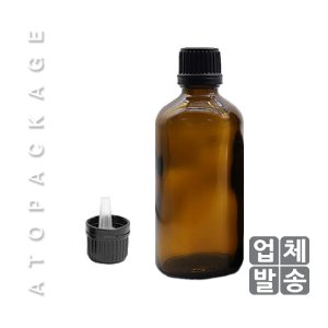 갈색유리 드롭퍼병_100ml 플라스틱캡 (1box-70개)