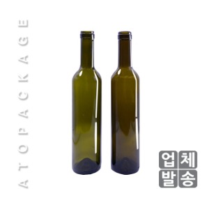 갈색유리 와인병_500ml 코르크마개 (1box-35개)